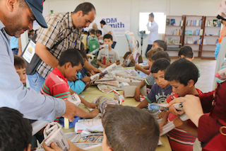 children in Jordanian refugee camp