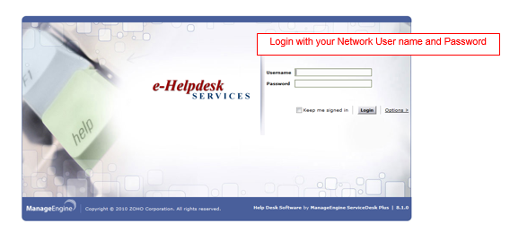 eHelpdesk screenshot