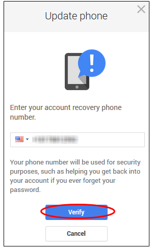 Google Email - Setting up a Recovery Phone Number | Cambridge College