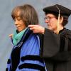 Deborah Jackson receiving degree