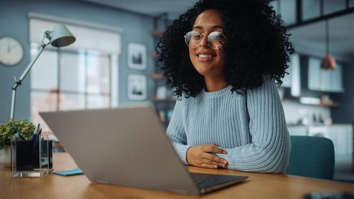 woman at computer