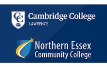 Cambridge College and Northern Essex Community College logos